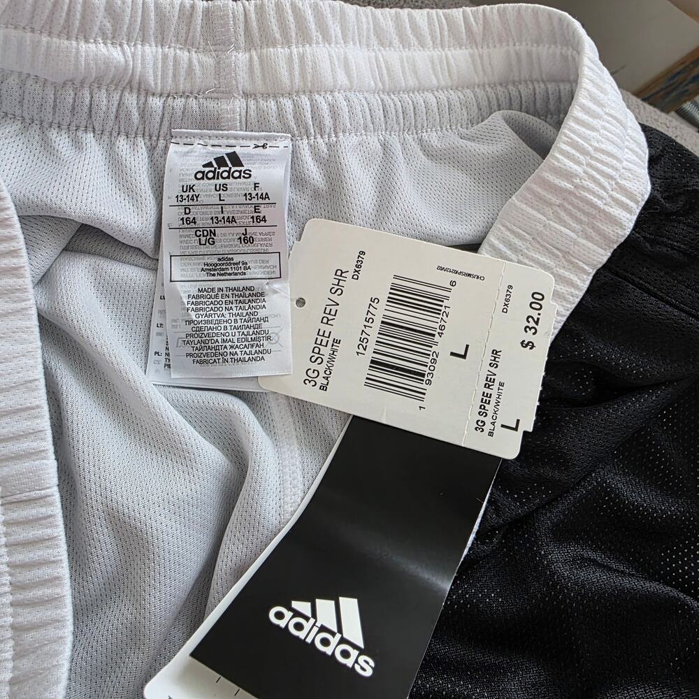 Adidas 3G Speed Reversible Shorts sz L 13/14Y - Picture 4 of 5